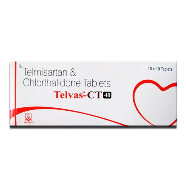तेलवास सीटी 40mg/12.5mg टैबलेट 10s के बा