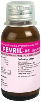 Fevril DS 250mg/2.5mg Suspension
