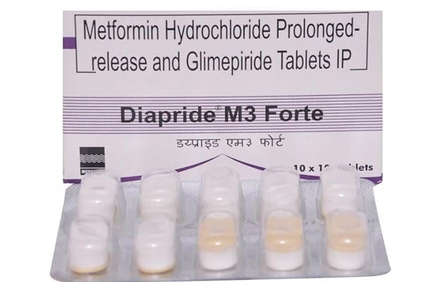Diapride M 3mg/1000mg Forte Tablet PR 15s