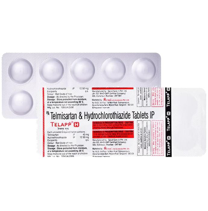 टेलैप एच 40mg/12.5mg टैबलेट
