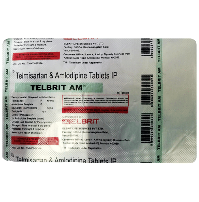 Telbrit AM 40mg/5mg Tablet
