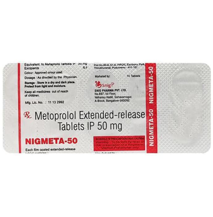 Nigmeta 50mg Tablet ER