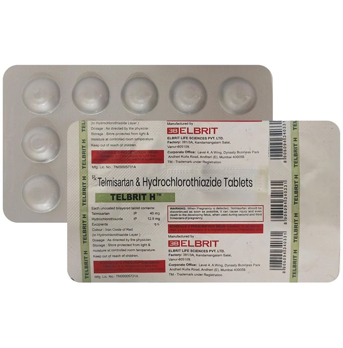 टेल्ब्रिट एच 40MG/12.5MG टैबलेट