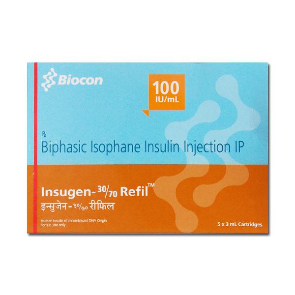 Insugen 30/70 100IU ریفل کارٹریج 3ml