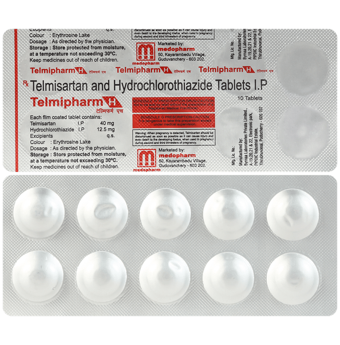 Telmipharm H 40 mg/12.5 mg Tablet