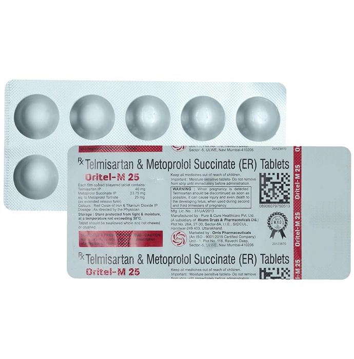 ओरिटेल एम 40mg/25mg टैबलेट