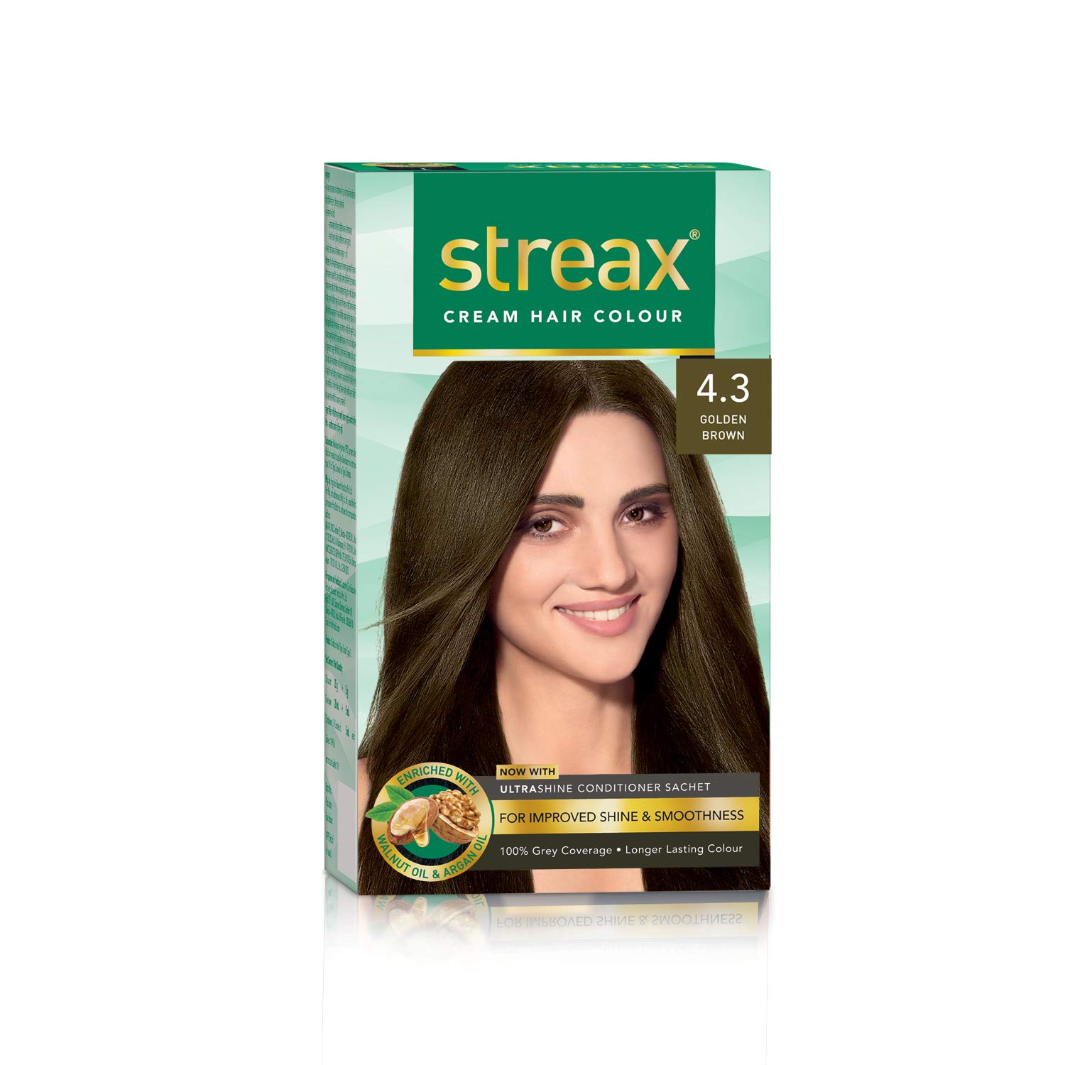 Streax Shine On Cream Hair Colour Golden Brown 4.3 50ml