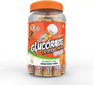 Glucorade Shots Glucose Tablets Orange Flavour 20s