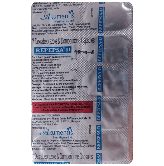 Repepsa D 30mg/10mg Capsule 10s