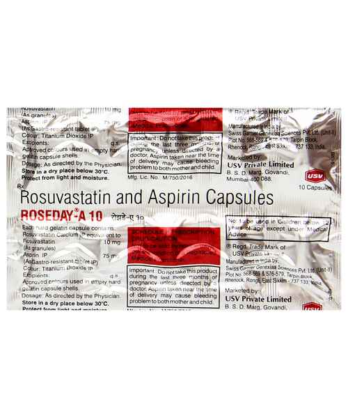 रोजडे ए 10mg/75mg कैप्सूल 10s के बा