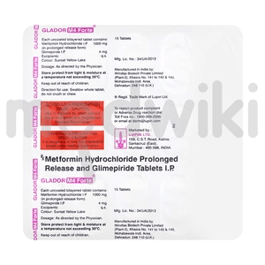 Glador M 4mg/1000mg Forte Tablet PR 15s