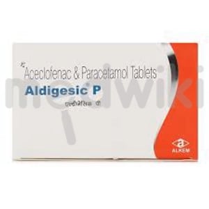 ऐल्डिजेसिक पी 100mg/325mg टैबलेट 10s