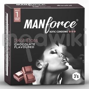 Manforce 342 Dots Xotic Condom Chocolate 3s