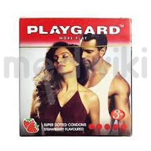 PLAYGARD डॉटेड कंडोम स्ट्राबेरी स्वाद 3s 3