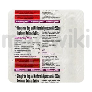 Glitaray M 3mg/500mg Tablet SR 15s
