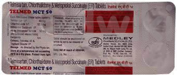 टेल्मेड एमसीटी 12.5mg/50mg/40mg टैबलेट 10s