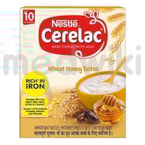 Nestle Cerelac Baby Cereal With Milk From 10 to 12 Month Wheat Honey Dates 300gm