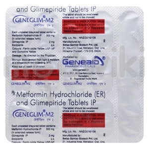 Geneglim M 2mg/500mg Tablet SR 15s