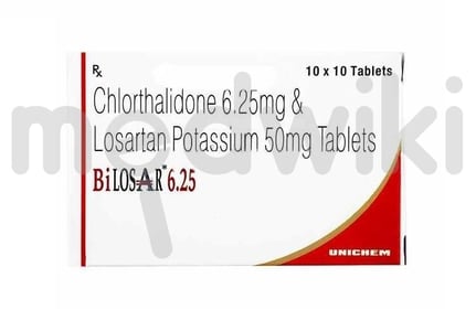 Bilosar 50 mg/6.25 mg Tablet