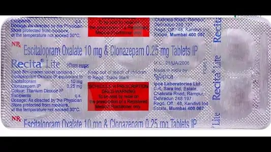 Recita Lite 0.25mg/10mg Tablet 10s