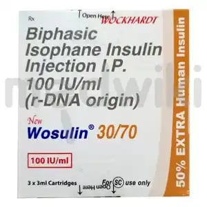 Wosulin 30/70 Suspension for Injection 100IU/ml 3ml X 5s