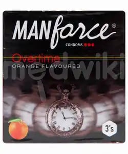 Manforce Overtime Orange Flavour Condom 3s