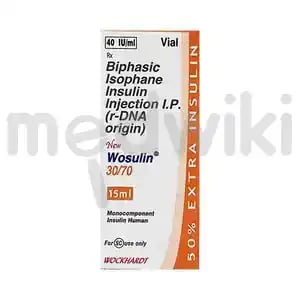 New Wosulin 30/70 40IU/ml Injection 15ml