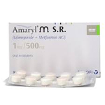 अमारिल एम 1mg/500mg गोली एसआर 20s के बा