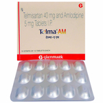 तेलमा एएम 40mg/5mg टैबलेट 15s के बा