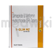 वाई ग्लिम एम 2mg/500mg टैबलेट एसआर