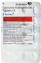 ज़िरटेक 10एमजी टैबलेट 10एस