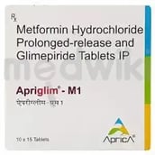 अप्रिग्लिम एम 1एमजी टैबलेट 15एस