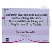 डायनोर्म टोटल 60mg/15mg/500mg टैबलेट एसआर
