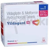 विल्डागार्ड एम 500mg/50mg टैबलेट 15s