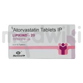 लिपिकाइंड 20एमजी टैबलेट 10एस