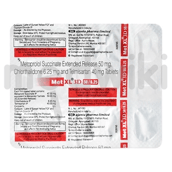 मेट एक्सएल 3डी 40 एमजी/50 एमजी/6.25 एमजी टैबलेट ईआर 15एस