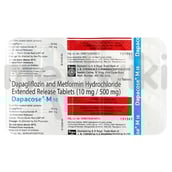 डापाकोज़ एम 10एमजी/500एमजी टैबलेट 10एस