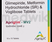 अप्रिग्लिम एमवी 2एमजी/500एमजी/0.2एमजी टैबलेट एसआर 15एस