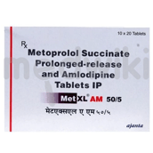 मेट एक्सएल एएम 5एमजी/50एमजी टैबलेट पीआर 20एस