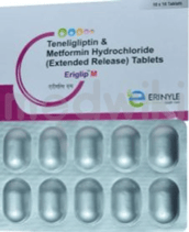 एरिग्लिप एम 500mg/20mg टैबलेट