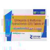 ग्लिमेचेक एमएफ 1एमजी/1000एमजी टैबलेट 10एस