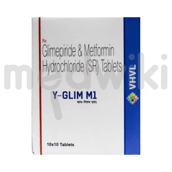वाई ग्लिम एम 1mg/500mg एसआर टैबलेट