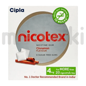 निकोटेक्स 4MG च्युइंग गम्स दालचीनी 9s
