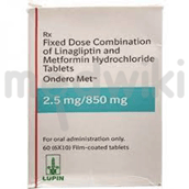 ओनडेरो मेट 850mg/2.5mg टैबलेट
