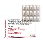 विल्डास्मार्ट एम 50एमजी/500एमजी टैबलेट 15एस