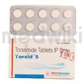 टोर्सिड 5मिलीग्राम टैबलेट 10एस