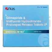 एंडोग्लिम एम 2mg/500mg टैबलेट