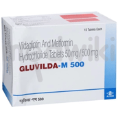 ग्लुविल्डा एम प्लस 500mg/50mg टैबलेट 15s