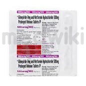 ग्लिटेरे एम 2एमजी/500एमजी टैबलेट 15एस