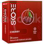 स्कोर 1500+ डॉट्स चेरी कंडोम 3एस